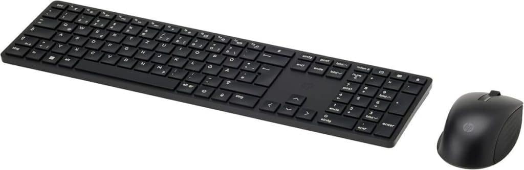 Test de l'ensemble clavier et souris sans fil HP 650
