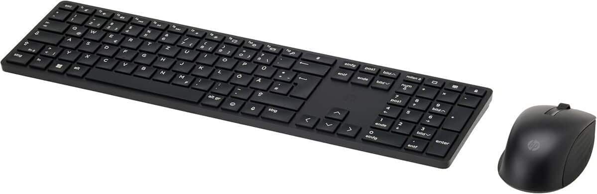 Test de l'ensemble clavier et souris sans fil HP 650