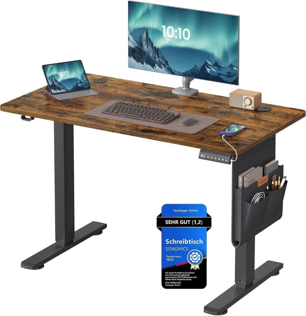 Test du bureau électrique réglable SONGMICS : confort et flexibilité