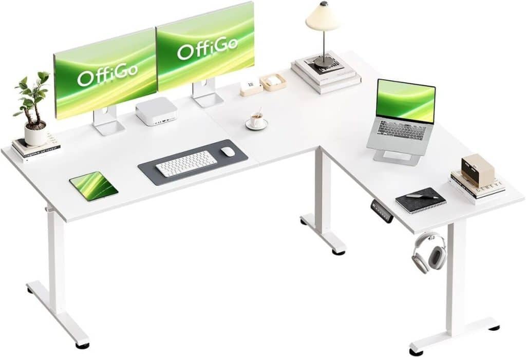 Test : bureau assis-debout électrique OffiGo 160x120 cm blanc