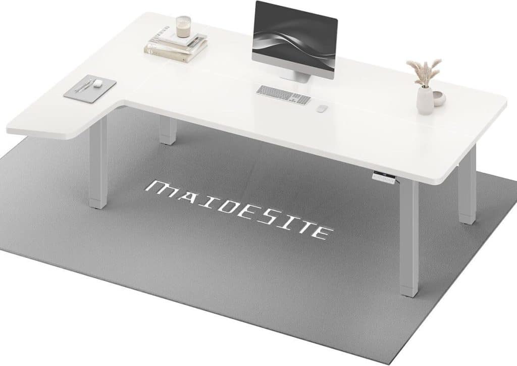 Test : bureau électrique MAIDeSITe en L, double moteur et 160 kg