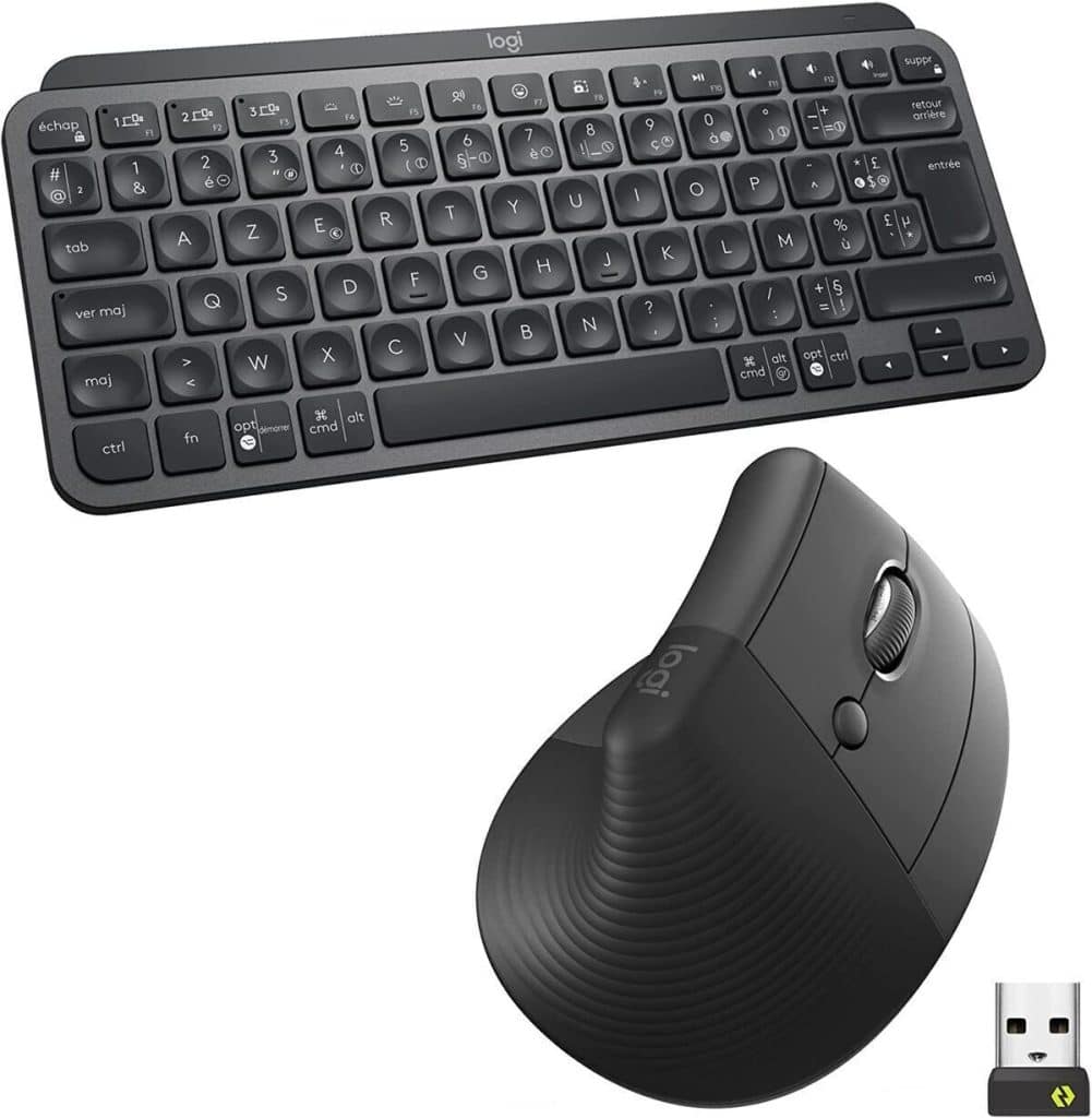 Test : clavier sans fil Logitech MX Keys Mini et souris verticale Lift